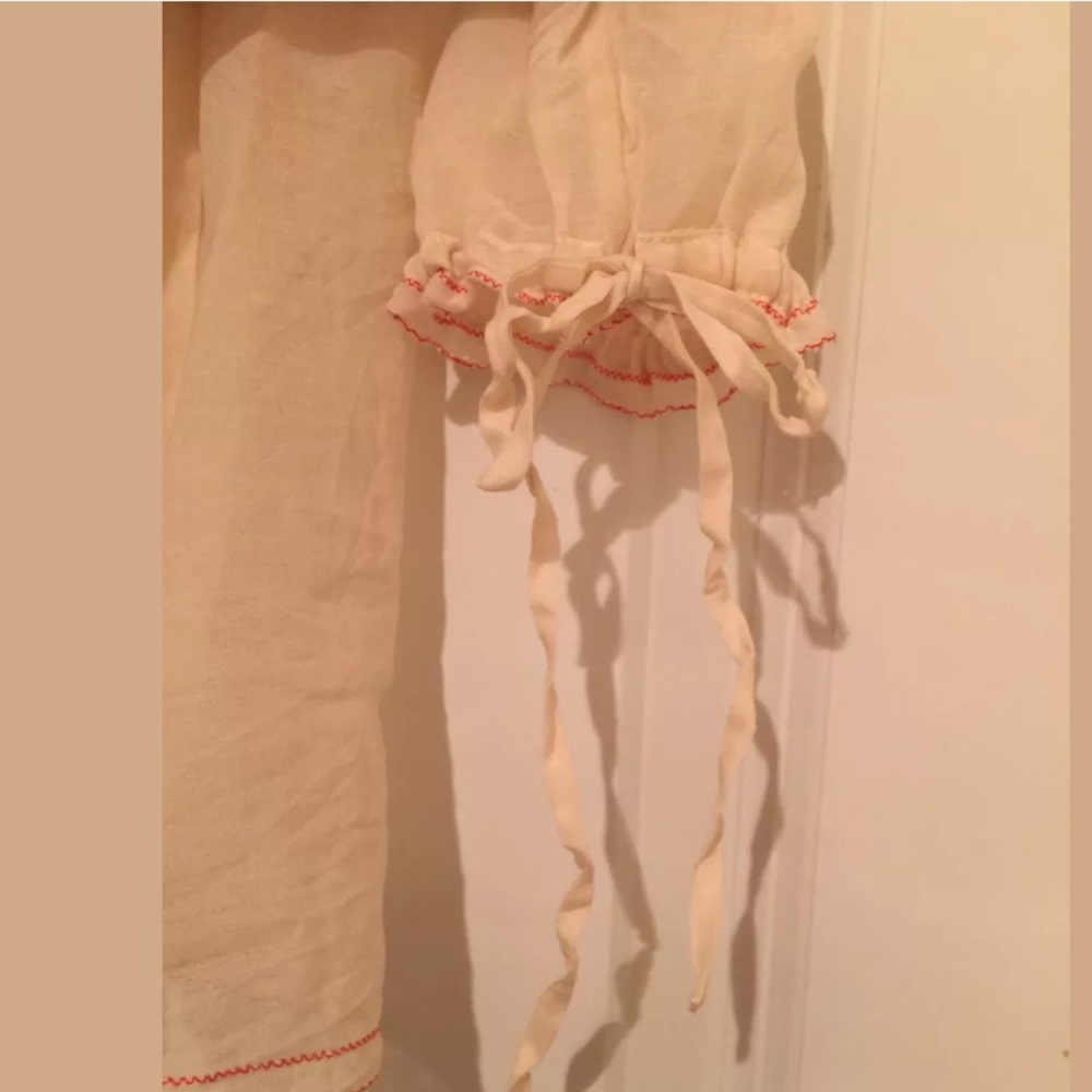 Zara Boho Silk Drawstring top.  Small - Picture 4 of 7